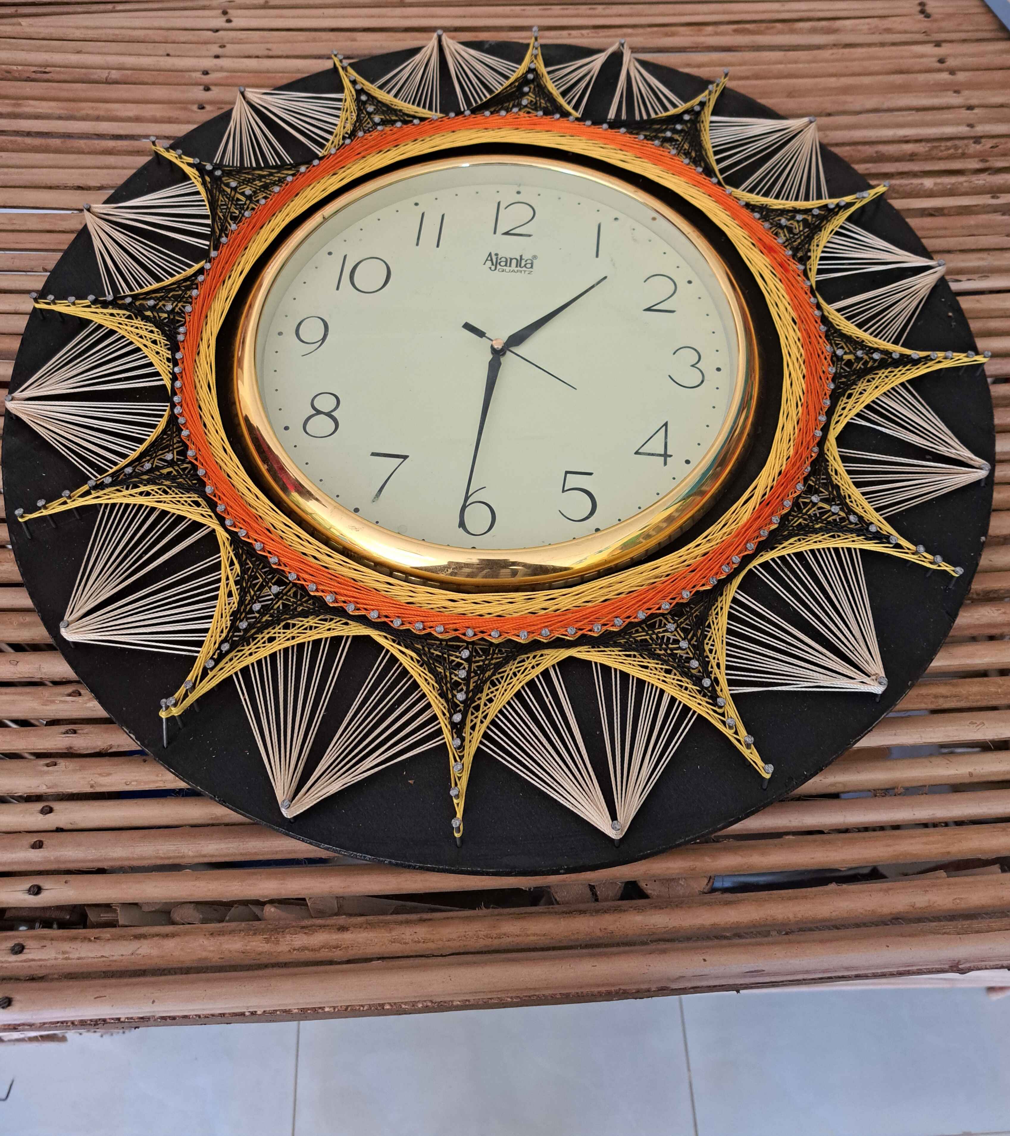 Wall Clock with string Art